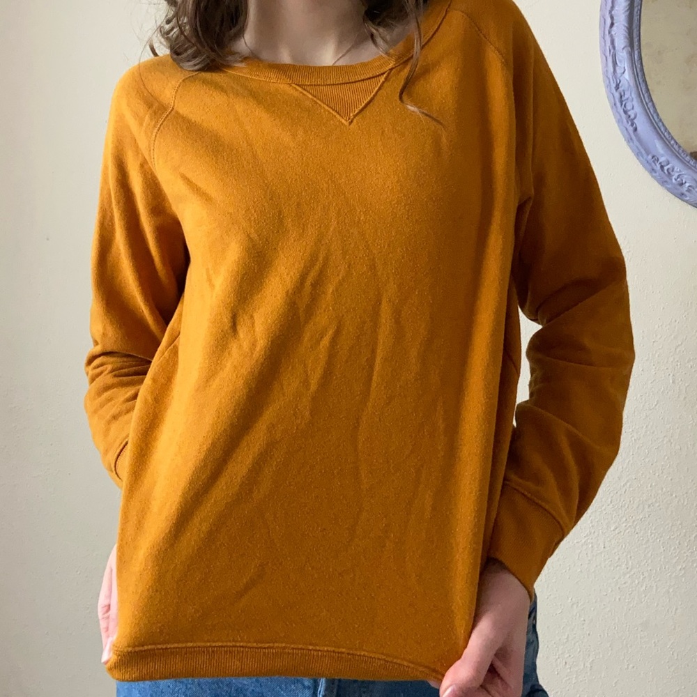 Mustard Yellow Lightweight Crewneck Sweatshirt Size S